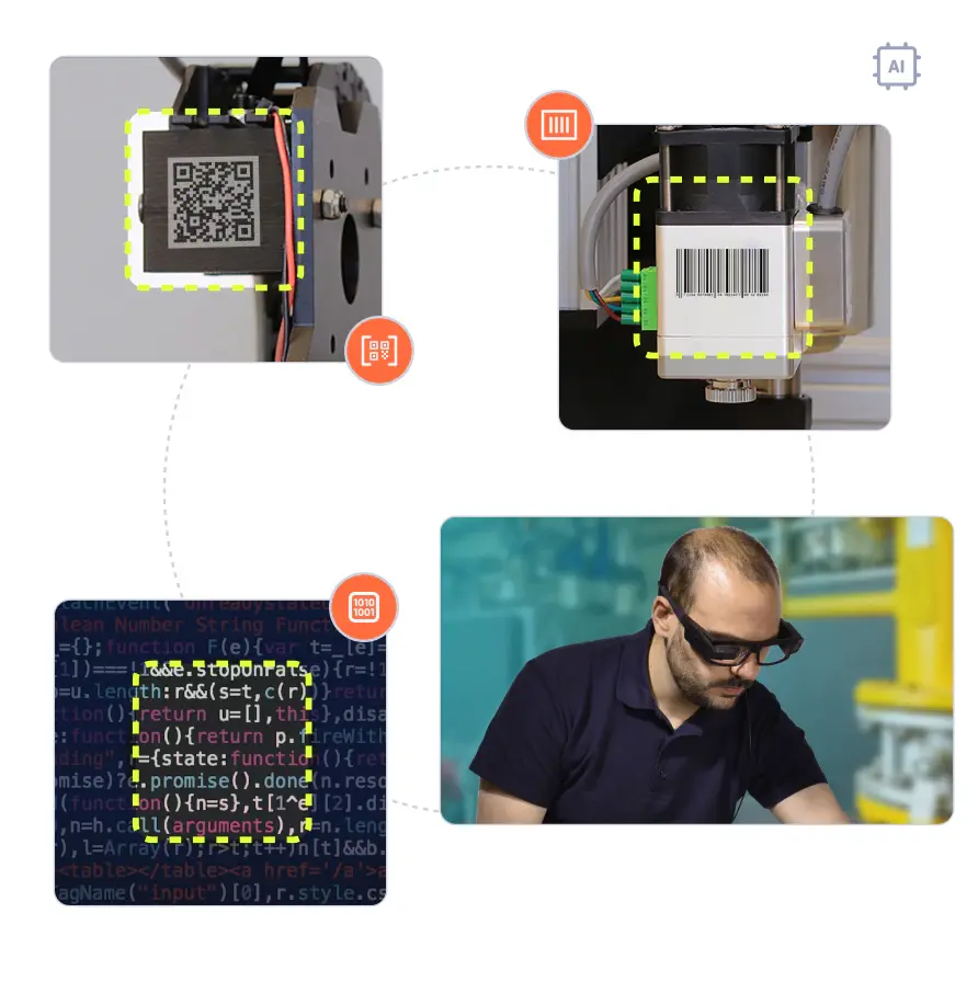 el software reconoce texto y códigos QR