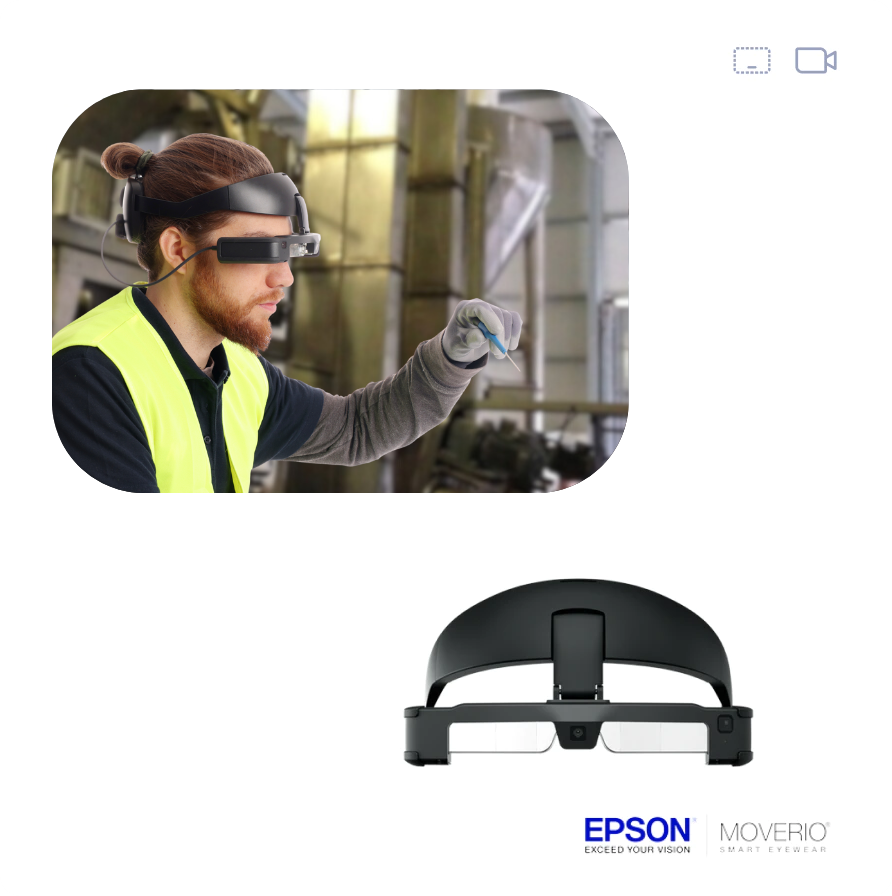 pantalla transparente de gafas inteligentes Epson